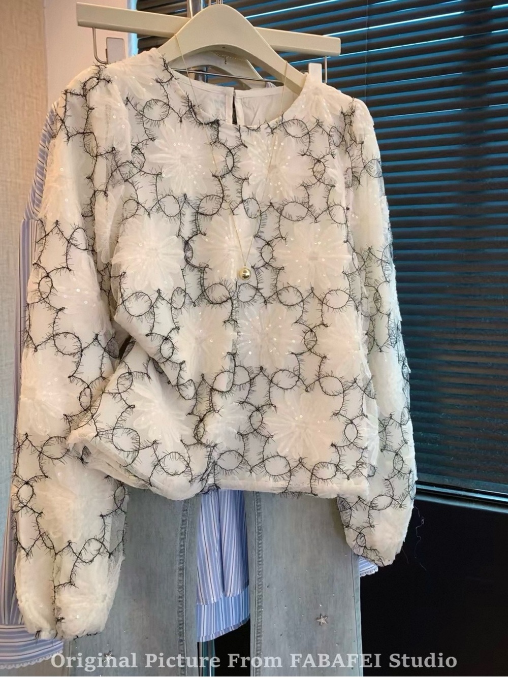 Beautiful White Floral Embroidered blouse